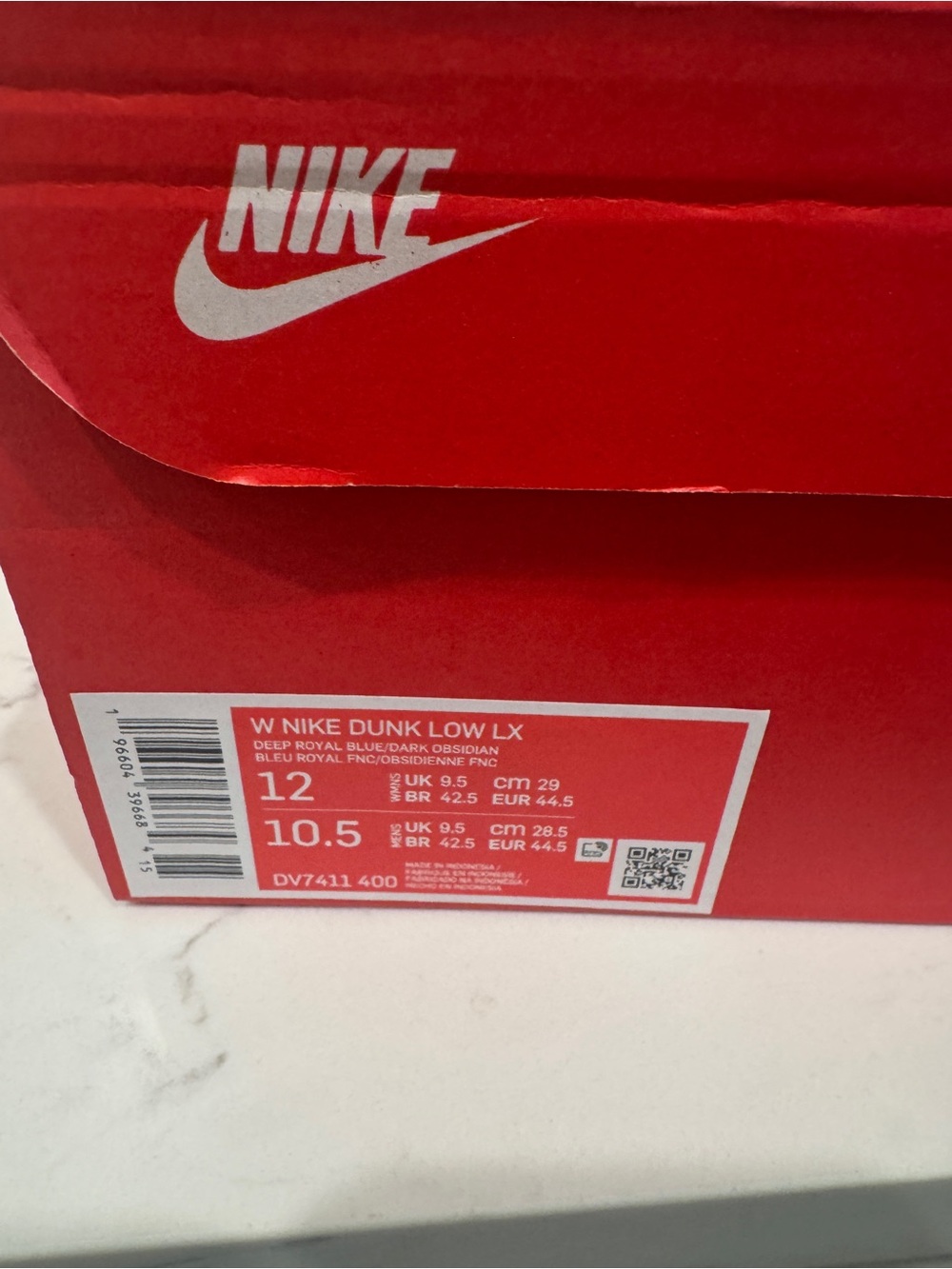 Nike Dunk Low LX Blue Suede Sneaker | DV7411-400 | Women's Size US 12 Men 10.5 - Picture 6 of 10